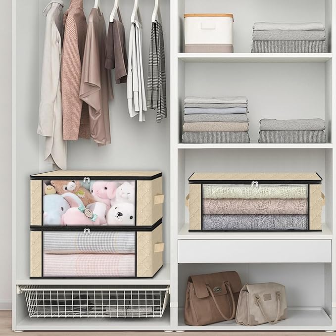 HomeHacks Storage 10-Pack Clothes Organizer Storage Bags Foldable Storage Box - Image 6