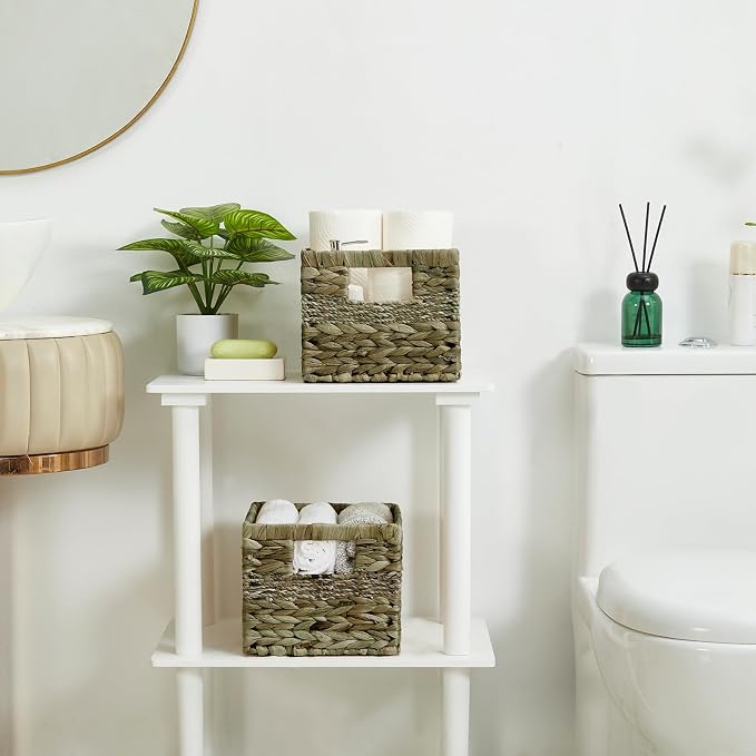 Water Hyacinth Wicker Basket, Decorative Woven Baskets - Image 8