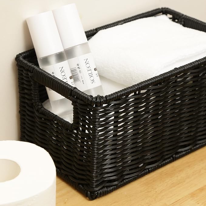 HOONEX Wicker Baskets for Storage, Plastic Baskets for Organizing - Image 7
