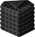 Artoid Mode Checkered Designed Cotton Black Terry Kitchen Dish Cloths, 12x12 by ArtoidMode