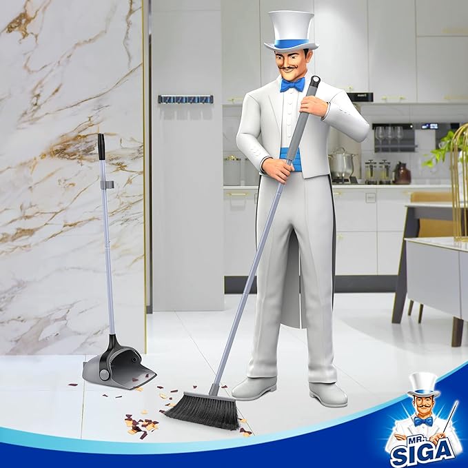 MR.SIGA Broom and Dustpan Set - Image 2