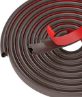 Brown Rubber Weather Stripping Door Seal Strip, D Shape Door Rubber Weather by PUNDIN