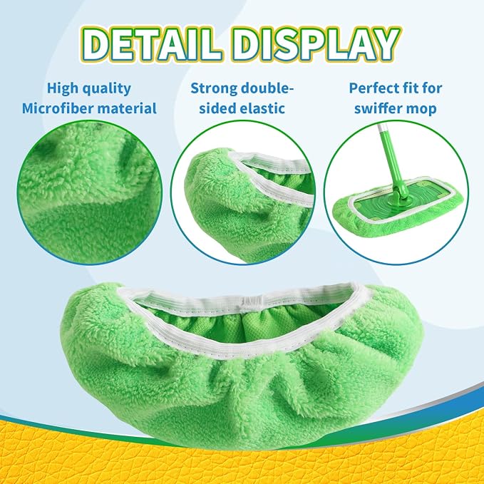 3 Pack Reusable 100% Coral Fleece Mop Pads Compatible - Image 2