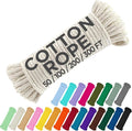 TECEUM 500lb Cotton Rope 3/16” – 100 FT – Strong All-Purpose Braided Rope – by TECEUM