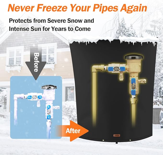 TOHONFOO Backflow Preventer Pipe Insulation Cover - Image 3