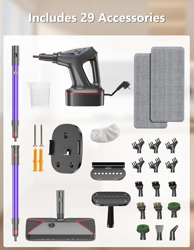 Steam Mop for Floor Cleaning, Heavy Duty 29-in-1 Steam Cleaner for Home - Image 8