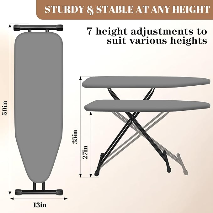 Ironing Board, Compact and Space Saver, Size 13 x 43, Metal Construction - Image 2