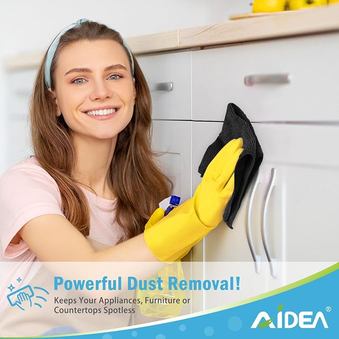 AIDEA Microfiber Cleaning Cloth 100PK, Soft Microfiber Towels - Image 4