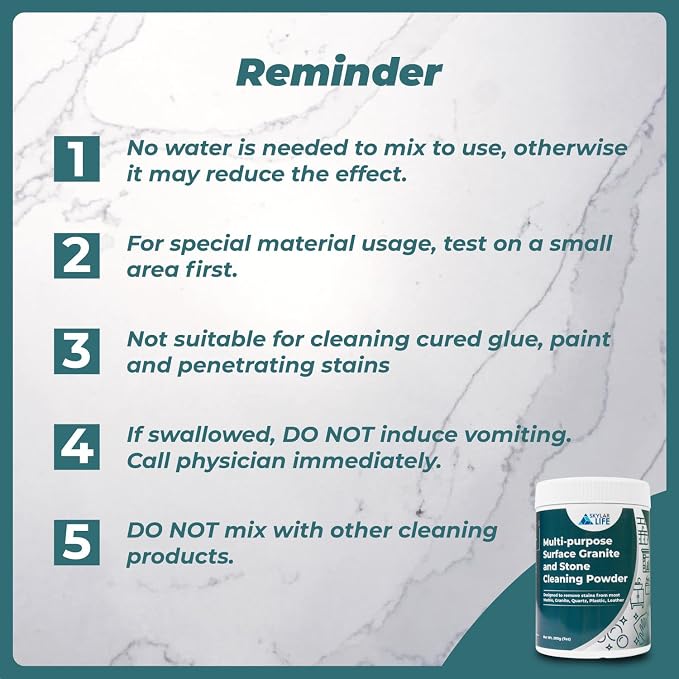 Skylarlife Multi-purpose Surface Stone Cleaning Powder to remove rust stain - Image 7