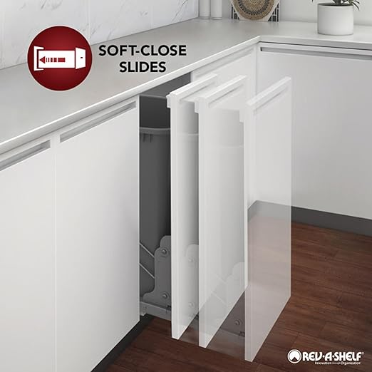 Rev-A-Shelf 53WC-1527SCDM-213 Double 27 Quart Pull-Out, Orion Gray - Image 7