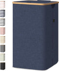 BALEINE Laundry Hamper with Lid, Tall Laundry Baskets with Bamboo Pull Handles by BALEINE