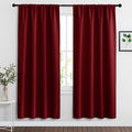 RYB HOME Red Curtains Blackout Window Covering Light Blocking UV Protection by RYBHOME