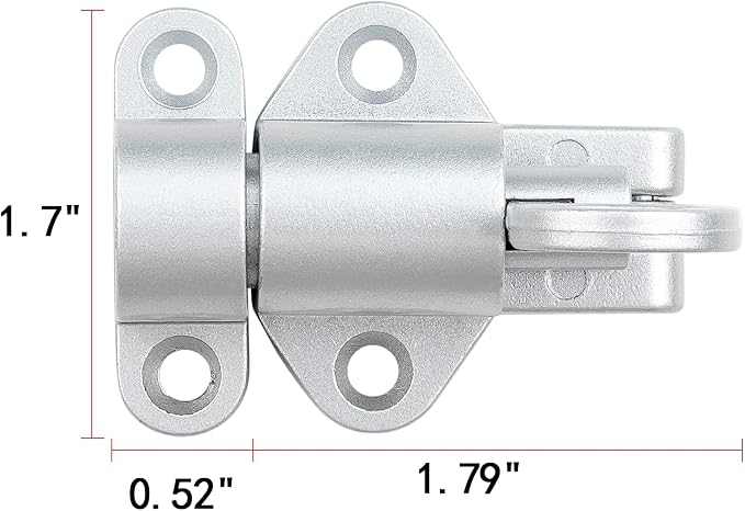 4 Packs Self-Closing Latches，Silver Gray Spring Door Lock，Resilient Bolt Latch - Image 2