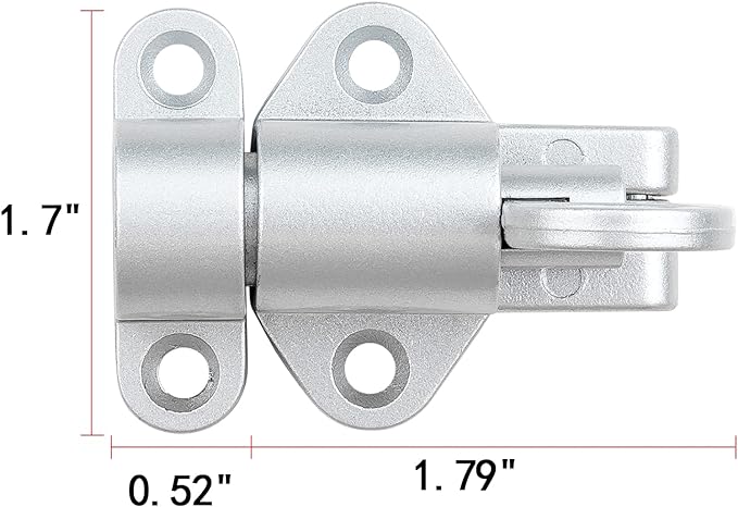 2 Packs Self-Closing Latches，Silver Gray Spring Door Lock，Resilient Bolt Latch - Image 2