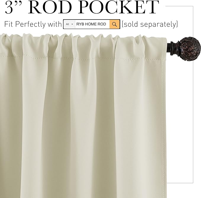 RYB HOME Blackout Curtains & Drapes - Image 2