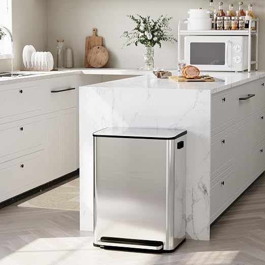 GarveeHome 60L/16 Gal Kitchen Trash Can, 2×8 Gal Pedal Trash Bin - Image 7