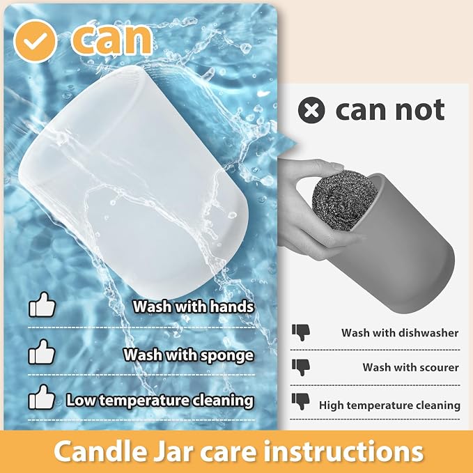 Thick Candle Jars for Making Candles 12 Pcs, 7 OZ Empty Jars - Image 2