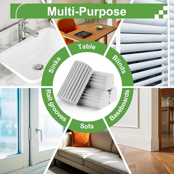 2-Pack Damp Clean Duster Sponge, Sponge Cleaning Brush, Duster - Image 5