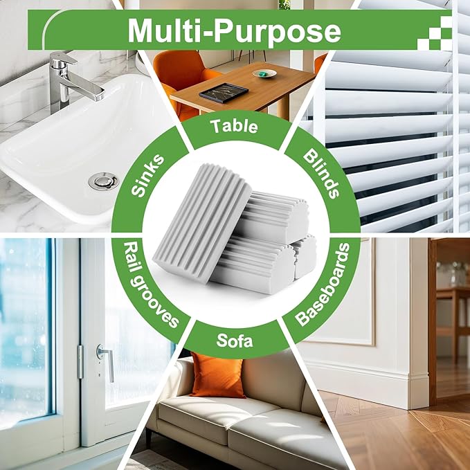 8-Pack Damp Clean Duster Sponge, Sponge Cleaning Brush, Duster - Image 5