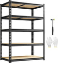 5-Tier Storage Shelves, 1980LBS Adjustable Pantry Shelves, Metal Shelving Unit by Durayloly