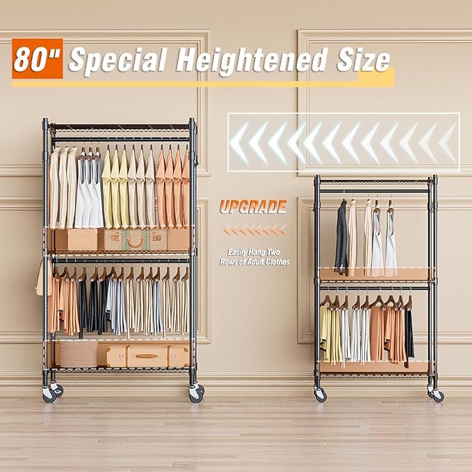Homdox Heavy Duty Clothing Rack - Image 2