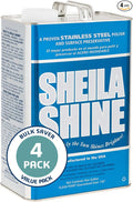 Sheila Shine 4 x 1 Gal. Can Stainless Steel Cleaner and Polish, Protects by SheilaShine