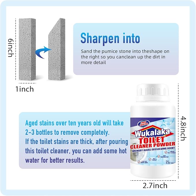 Pumice Stone for Toilet Cleaning Bowl Stick, Pumice Stone for Cleaning Hard - Image 4