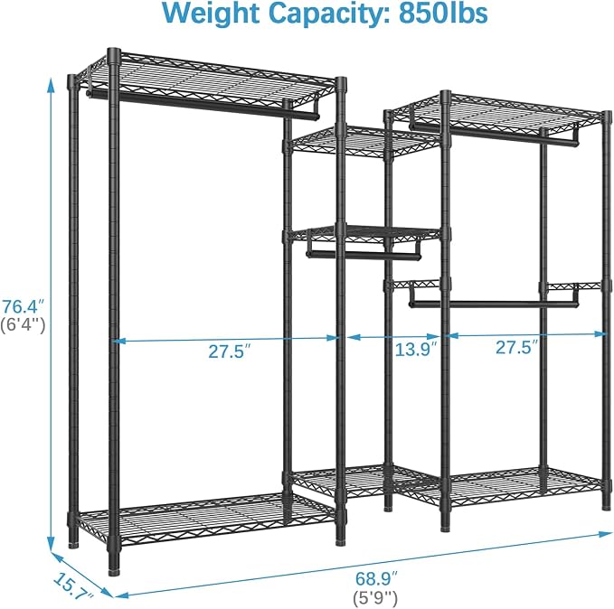 VIPEK Classic V6 Wire Garment Rack Heavy Duty Clothes Racks - Image 4
