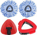 4 Pack Spin mop Replacement Head, Spin mop Scrub Brush, Microfiber Mop Refills by Unknown