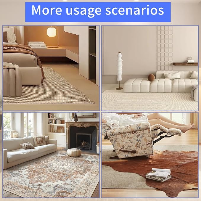 Extra Large Area Rug Cushioned Carpet Pad, 3x5 Ft, Thick Felt Pad - Image 5