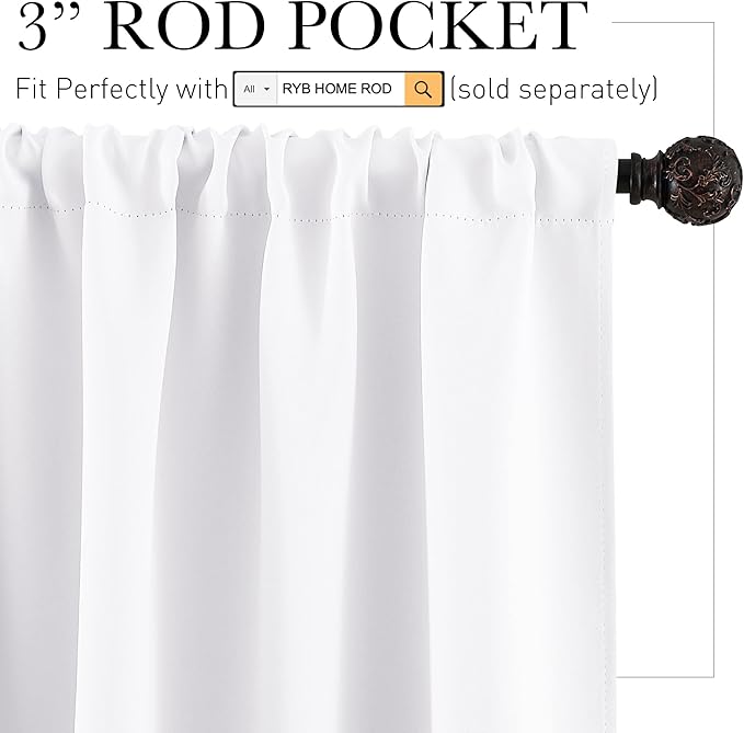 RYB HOME RV Camper Door Window Curtains -Blackout Privacy Curtains & Drapes - Image 2