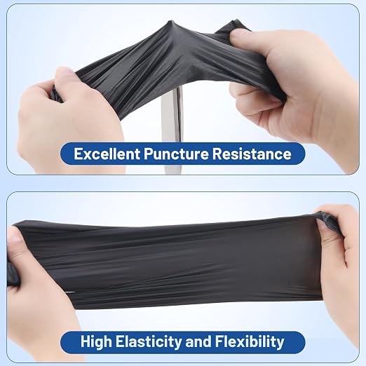 JMU XL Nitrile Gloves, 200 Black Nitrile Gloves, Latex Free, Powder Free - Image 2