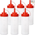 Condiment Squeeze Bottles Ketchup Dispenser, 6 Pack 12oz Squeeze Bottles by Katfort