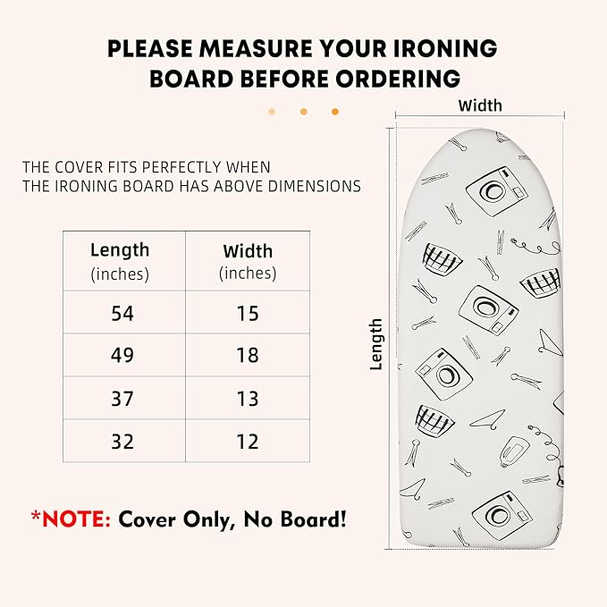 Table Top Ironing Board Cover 12 x 32 inch, 3 Layers Small Iron Board Cover - Image 5
