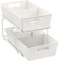 Simple Houseware 2 Tier Bathroom Organizer Tray Pull-Out Sliding by SimpleHouseware