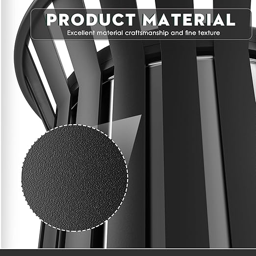 27.6IN Round Large Outdoor Trash Can, Heavy Duty Metal Slatted Garbage Can - Image 3
