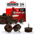Screw-On Felt Furniture Pads X-Protector 24 PCS by X-Protector