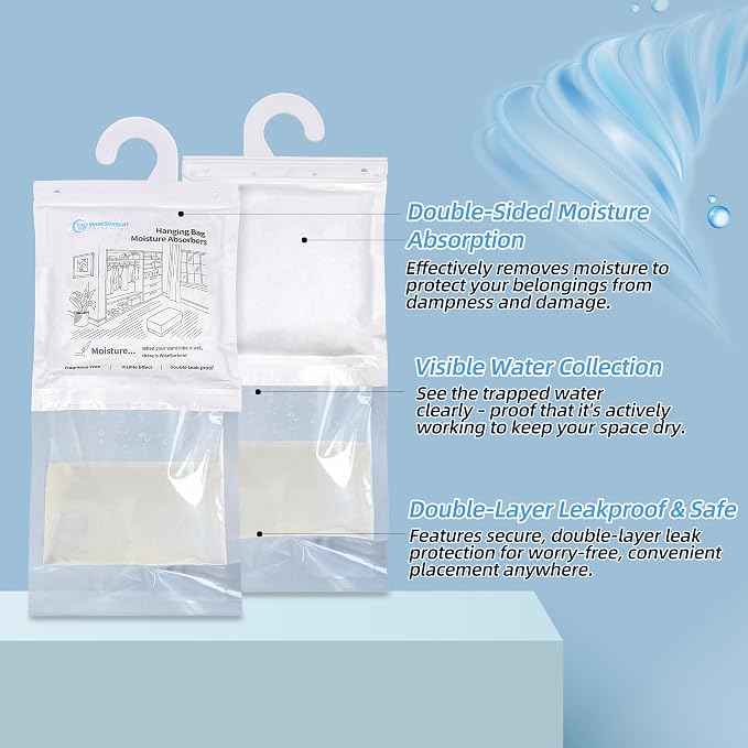 500 Gram Moisture Absorber Hanging Bags 3 Pack - Image 3