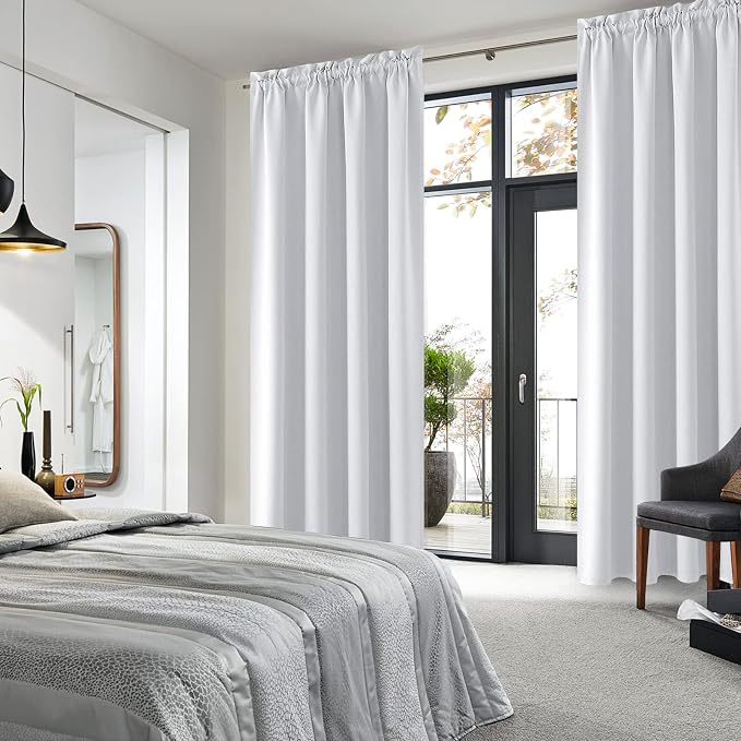 DWCN Blackout Curtains for Bedroom – Rod Pocket Thermal Insulated Noise - Image 2