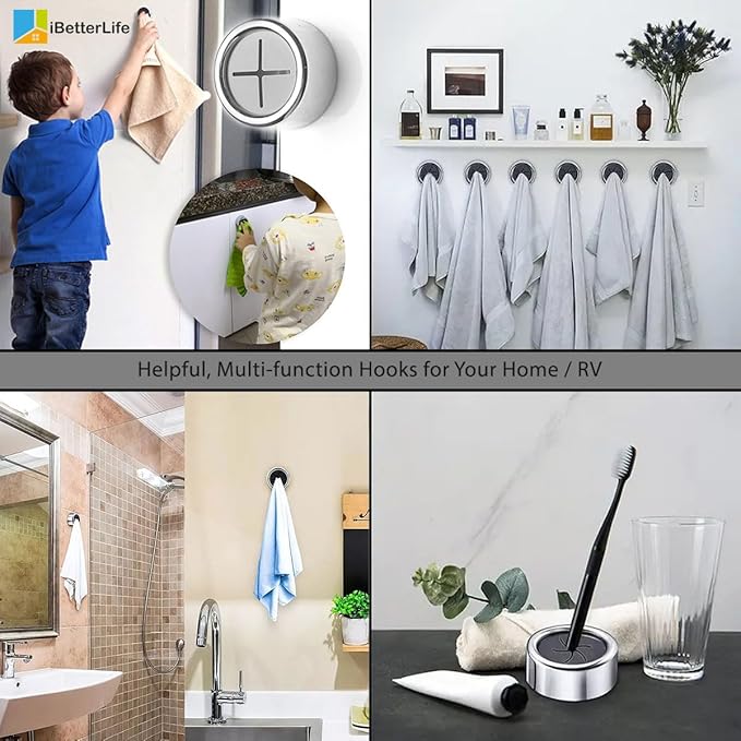 Adhesive Kitchen Dish Towel Hooks - Image 2