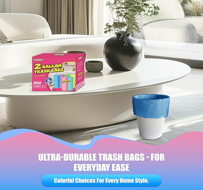 300 Count 2 Gallon Trash Bags - Image 5