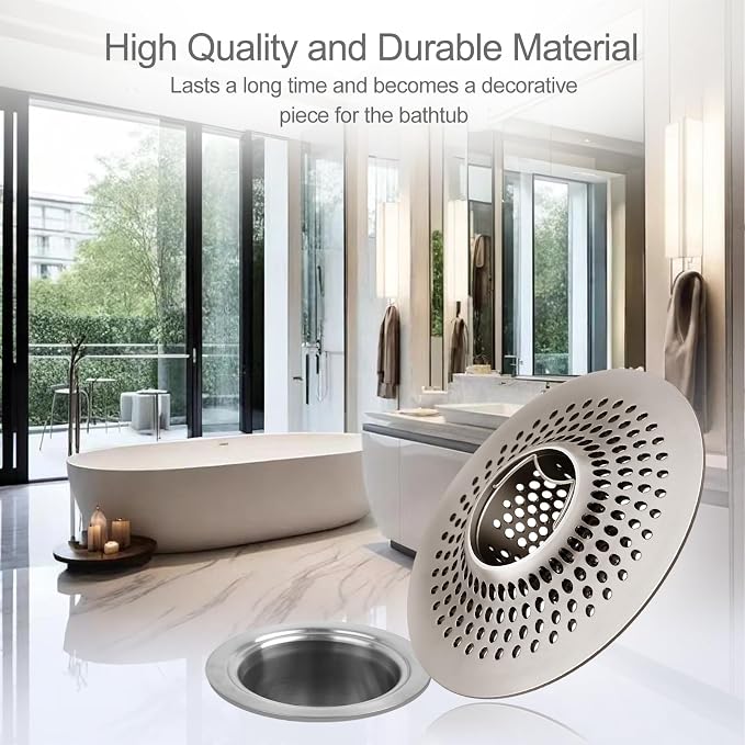 LEKEYE Shower Drain Hair Catcher/Bathroom Drain Cover/Bathtub Drain - Image 5
