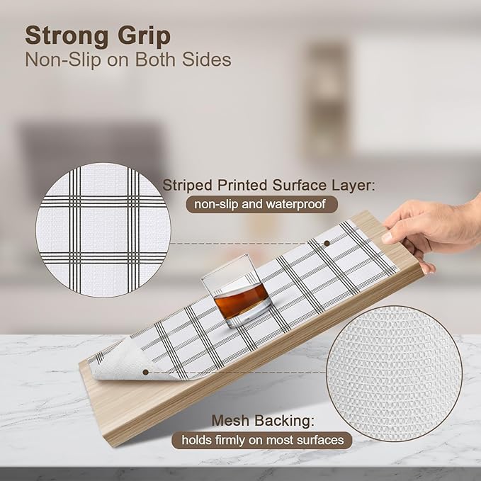 OcePor Non-Adhesive Drawer and Shelf Liner 17.5IN x 20FT，Non Slip Cabinet and - Image 2