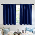 RYB HOME Small Window Tier Curtains, Light Block Privacy Solid Portable Drapes by RYBHOME