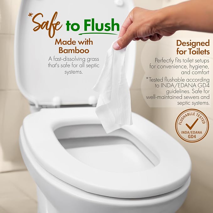 Weemium Bamboo Wipes – Pack of 4 – Organic, FSC Certified & Septic Safe – 99% - Image 4