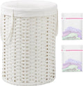 Laundry Basket Round Rattan Laundry Hamper 29.1 Gal Handwoven Large Wicker by SETVSON