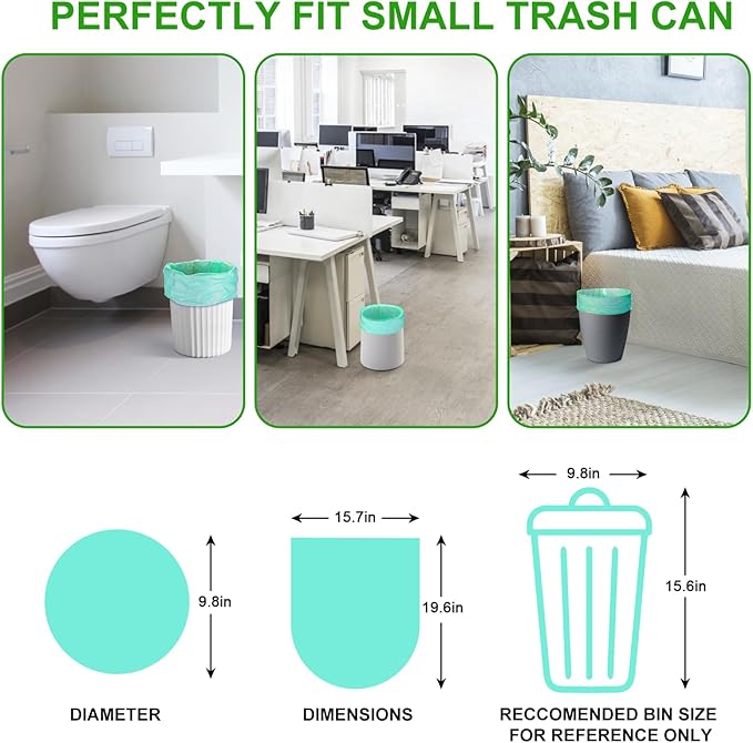 2.6 Gallon Mini Compostable Trash Bag - Image 2