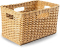 The Basket Lady Tall Rectangular Wicker Storage Basket, 20 in L x 13 in W x 11 by TheBasketLady