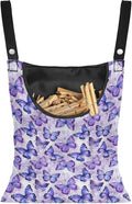 2 Pcs Butterfly Purple Clothespin Bag by Unknown
