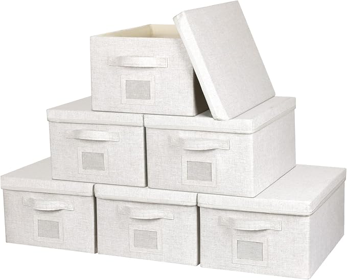 Large 17''x12'' Quart Collapsible Stackable Storage Bins by GraciadecoStorage